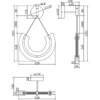 Настенный светильник Maytoni Pendant Maya Прозрачный Золото арт-P091WL-L18G3K — фото 6, Бра
