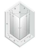 Душевой уголок New Trendy Avexa Black 100x120 профиль Черный стекло прозрачное арт-EXK-1619 — фото 12, Прямоугольные душевые уголки