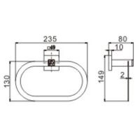 Кольцо для полотенец CeramaLux Venezia Хром арт-88606-1 — фото 2, Полотенцедержатели