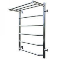 Водяной полотенцесушитель Тругор Браво 1 П ПМ R 80x40 с полкой Хром арт-Браво1/ПМ508040Пправ — фото 1, Водяные полотенцесушители