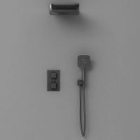 Душевая система Vincea с термостатом Черная матовая арт-VSFW-103TMB — фото 3, Встраиваемые душевые комплекты