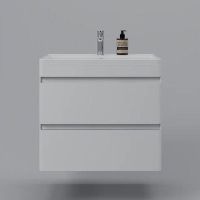 Тумба под раковину Style Line Атлантика 70 Люкс Plus подвесная Белая матовая антискрейтч арт-СС-00002339 — фото 2, Тумбы под раковину