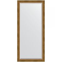 Зеркало Evoform Exclusive 163х73 с фацетом в багетной раме - Состаренная бронза с плетением 70 мм арт-BY 3588 — фото 1, Зеркала в ванную комнату