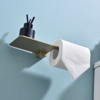 Держатель туалетной бумаги Raglo с полкой Золото матовое арт-R301.03.03 — фото 6, Держатели туалетной бумаги