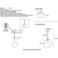 Подвесной светильник Crystal Lux Nuestro SP1 Chrome Blue Синий Хром арт-NUESTRO SP1 CHROME/BLUE — фото 2, Подвесные светильники