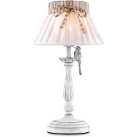 Настольная лампа Maytoni Elegant Bird Льняная Белый антик арт-ARM013-11-W — фото 2, Настольные лампы