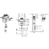 Смывной бачок Geberit Omega 12 для унитаза без клавиши арт-109.050.00.1 — фото 2, Смывные бачки скрытого монтажа
