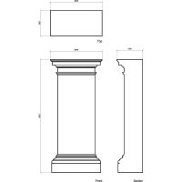 Пьедестал Европласт 149x651x298 мм арт-1.18.003 — фото 3, Пьедесталы для раковины