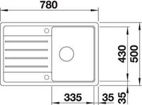 Кухонная мойка Blanco Legra 45 S Антрацит арт-522201 — фото 3, Кухонные мойки