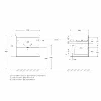 Тумба под раковину BelBagno Kraft 60 подвесная Cemento Grigio арт-KRAFT-600-2C-SO-CG — фото 11, Тумбы под раковину