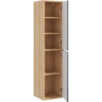 Шкаф пенал Onika Дайлер 35 подвесной Графит Дуб сонома арт-403569 — фото 3, Пеналы для ванной комнаты