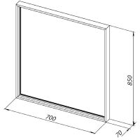 Зеркало Allen Brau Liberty 70 с подсветкой Черный браш с сенсорным выключателем арт-1.330013.BB — фото 7, Зеркала в ванную комнату