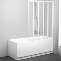 Товар: Шторка на ванну Ravak Supernova VS5 114 профиль Белый витраж пластик Rain арт-794E010041 - фото 2 Шторка на ванну Ravak Supernova VS5 114 профиль Белый витраж пластик Rain арт-794E010041 — фото 2, Складные шторки для ванной