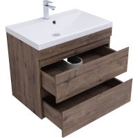 Тумба под раковину Aquanet Нота New 75 подвесная Дуб веллингтон табак арт-334192 — фото 3, Тумбы под раковину