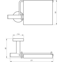 Держатель туалетной бумаги Migliore Fortis с крышкой Черный матовый арт-31764 — фото 6, Держатели туалетной бумаги
