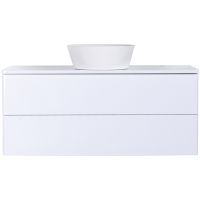 Тумба с раковиной Orange Otto 100 подвесная Белый глянец арт-Ot-100TuMDF+B08-360W — фото 1, Тумбы с раковиной