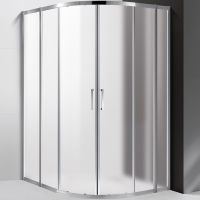 Душевой уголок Cezares Molveno RH-22 130х120 профиль Хром стекло рифленое арт-MOLVENO-RH-22-130/120-P-Cr — фото 1, Асимметричные душевые уголки