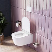 Комплект унитаза с инсталляцией AM.PM Jupiter с сиденьем Микролифт и Белой глянцевой клавишей смыва арт-IS110101.DX77C1700 — фото 7, Комплекты унитаз + инсталляция