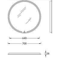 Зеркало Kerama Marazzi Mio 70 MIO.mi.70D\WHT с подсветкой с сенсорным выключателем и диммером арт-MIO.mi.70D\WHT — фото 3, Зеркала в ванную комнату