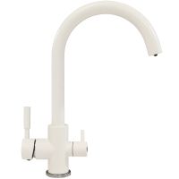 Смеситель для кухни Polygran Элара Дуо №36 Белый хлопок арт-660731 — фото 1, Смесители для кухни