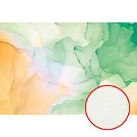 Фреска Ortograf Fluid art 33649 Фактура флок FLK Флизелин (4*2,7) Зеленый/Оранжевый, Абстракция арт-33649 (флок FLK) — фото 1, Фрески