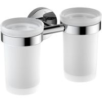 Стакан для зубных щеток Schein Kahlo двойной Хром арт-9132CH — фото 1, Стаканы для зубных щеток