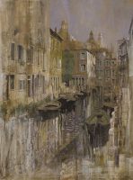 Фреска Ortograf Венеция 11425 Фактура бархат FX Флизелин (2*2,7) Серый/Бежевый, Город/Живопись арт-11425 (бархат FX) — фото 2, Фрески