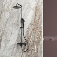 Душевая система Splenka Черная матовая арт-S223.24.06 — фото 2, Душевые стойки