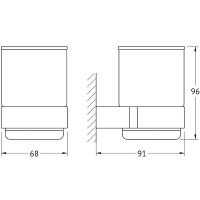 Стакан для зубных щеток Artwelle Schwarz Черный матовый арт-7721 — фото 3, Стаканы для зубных щеток