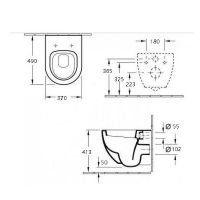Унитаз Esbano Aster подвесной Черный матовый с сиденьем Микролифт арт-ESUPASTEBM — фото 3, Подвесные унитазы