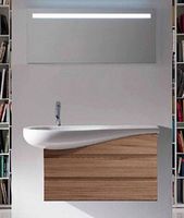 Товар: Зеркало Laufen Alessi One 120 с подсветкой Хром матовый арт-4.4843.1.097.200.1 - фото 2 Зеркало Laufen Alessi One 120 с подсветкой Хром матовый арт-4.4843.1.097.200.1 — фото 2, Зеркала в ванную комнату