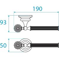Держатель туалетной бумаги Cezares Бронза арт-OLIMP-TH04-02-Sw — фото 3, Держатели туалетной бумаги