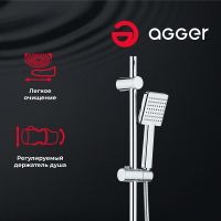 Душевая система Agger Fresh Хром арт-A0494000 — фото 3, Душевые стойки