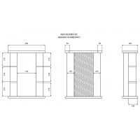 Зеркальный шкаф Misty Магнолия 55 L с подсветкой Белый глянцевый арт-Э-Маг04055-01СвП — фото 2, Зеркальные шкафы в ванную