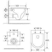 Унитаз Point Сатурн подвесной с сиденьем Микролифт арт-PN41901 — фото 9, Подвесные унитазы
