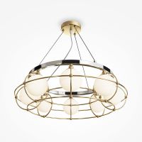 Подвесной светильник Maytoni Modern Carcass Белый Золото Хром арт-MOD312PL-08GCH — фото 3, Подвесные светильники