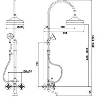 Товар: Душевая система Cezares Бронза арт-GOLF-CVD-02-Bi - фото 2 Душевая система Cezares Бронза арт-GOLF-CVD-02-Bi — фото 2, Душевые стойки