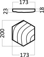 Гипсовая 3д панель Artpole Elementary Heksa-drip 173x200 мм арт-E-0009 — фото 7, Гипсовые 3Д панели
