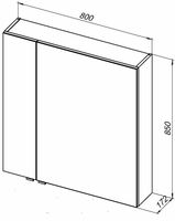 Товар: Зеркальный шкаф Aquanet Алвита New 80 Дуб Веллингтон арт-277537 - фото 6 Зеркальный шкаф Aquanet Алвита New 80 Дуб Веллингтон арт-277537 — фото 6, Зеркальные шкафы в ванную