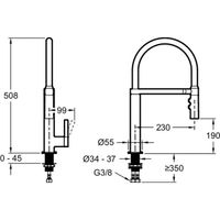 Смеситель для кухни Jacob Delafon Raphael Хром Черный арт-E23311-CP — фото 4, Смесители для кухни