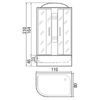Душевая кабина River Nara 110x80 МТ R с поддоном арт-10000002816 — фото 3, Душевые кабины