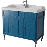 Тумба под раковину Caprigo Borgo 100 Синяя матовая арт-33414-B136 — фото 1, Тумбы под раковину