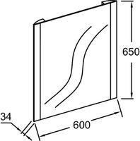Зеркало Jacob Delafon Replique 60 с подсветкой с инфракрасным выключателем с функцией антипар арт-EB1470-NF — фото 3, Зеркала в ванную комнату