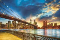 Фреска Ortograf Небоскребы 50064 Фактура флок FLK Флизелин (4*2,7) Синий/Оранжевый, Город арт-50064 (флок FLK) — фото 2, Фрески