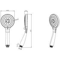 Товар: Ручной душ Aquatek Хром арт-AQ2003CR - фото 2 Ручной душ Aquatek Хром арт-AQ2003CR — фото 2, Лейки для душа