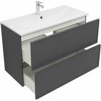 Тумба под раковину Aquanet Арт 100 подвесная Ясень графит арт-329614 — фото 3, Тумбы под раковину