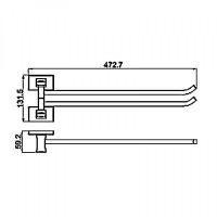 Полотенцедержатель Gappo поворотный Черный матовый арт-G0712-6 — фото 2, Полотенцедержатели