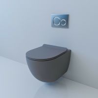 Унитаз Esbano Garcia подвесной Серый матовый с сиденьем Микролифт арт-ESUPGARCGM — фото 2, Подвесные унитазы