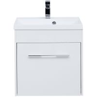 Тумба под раковину Aquanet Августа 58 подвесная Белый глянец арт-274017 — фото 3, Тумбы под раковину