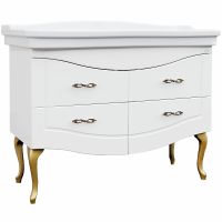 Тумба под раковину Onika Адель 105 Белая Золото арт-110507 — фото 1, Тумбы под раковину